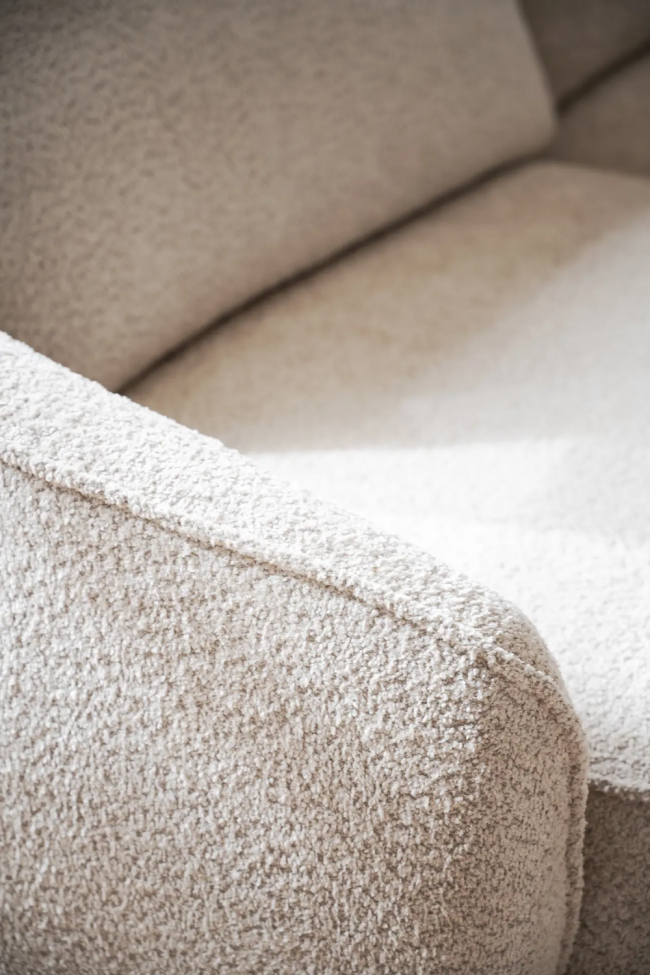 3-personers sofa 'Norris' chaiselong venstre - Lys beige