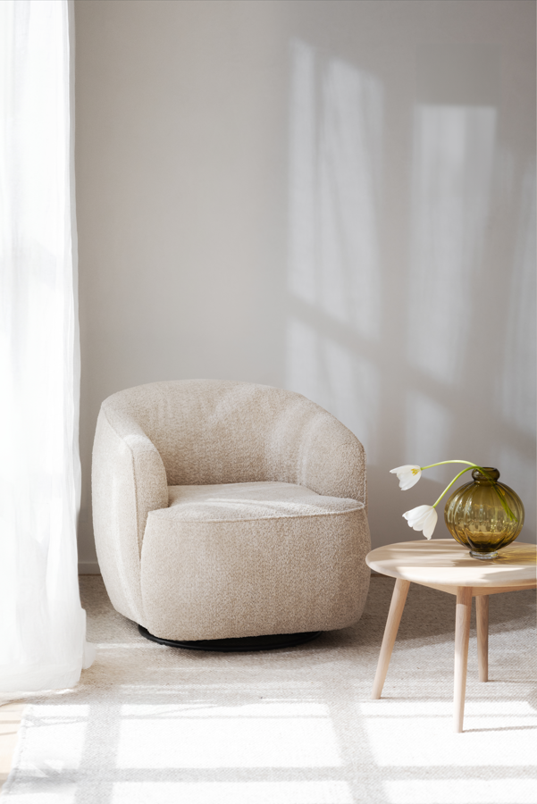 Lænestol 'Dermot' - Lys beige