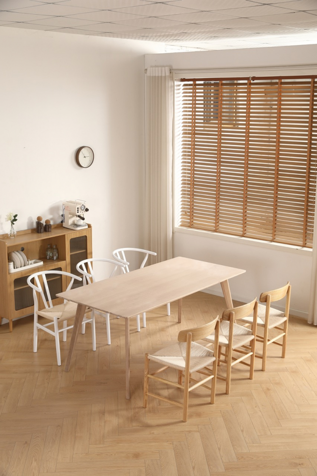 Spisebord 'Line' 180 cm - Hvidpigmenteret