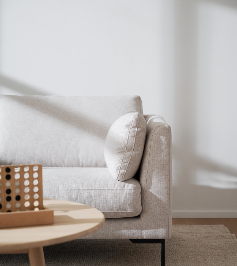 2-personers sofa 'Corwin' - Lysbeige