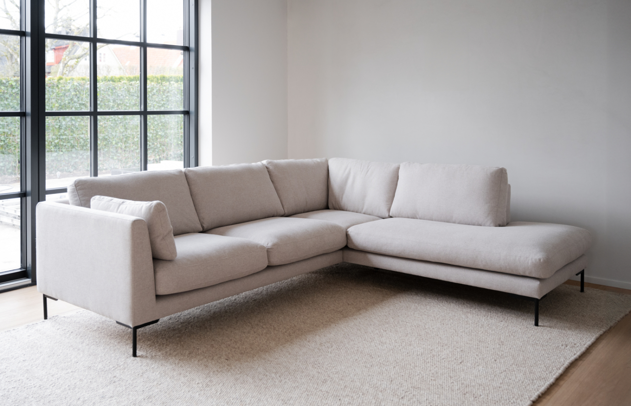 Sofa 'Corwin' Højre - Lysbeige