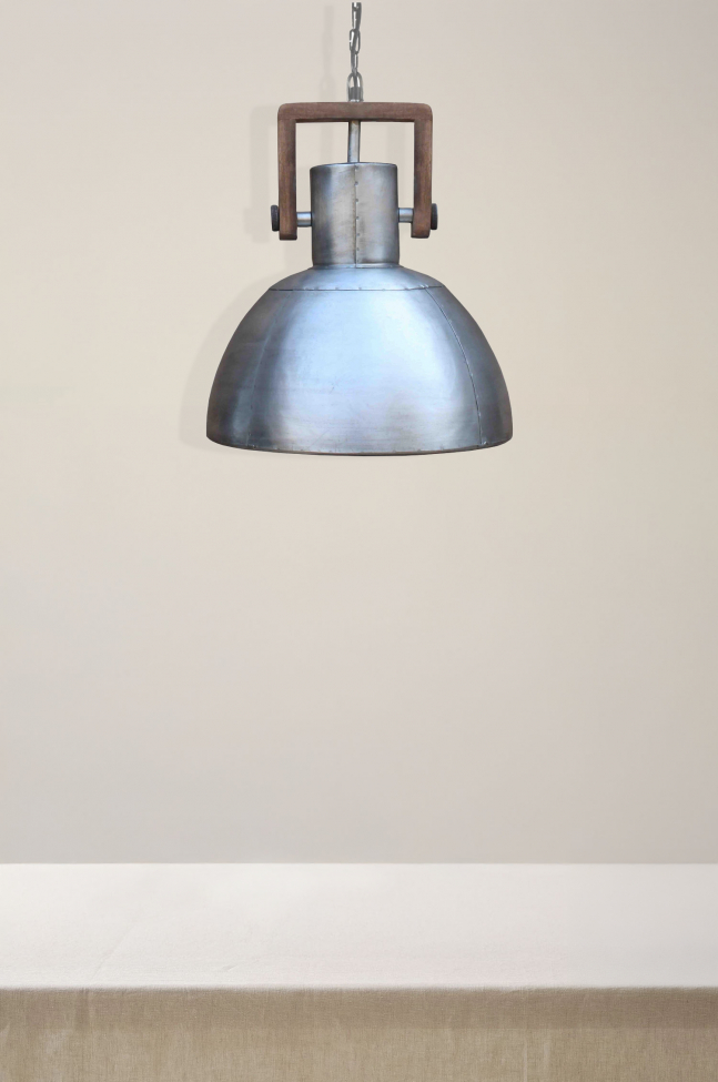 Loftlampe 'Ashby Single' - Sølv