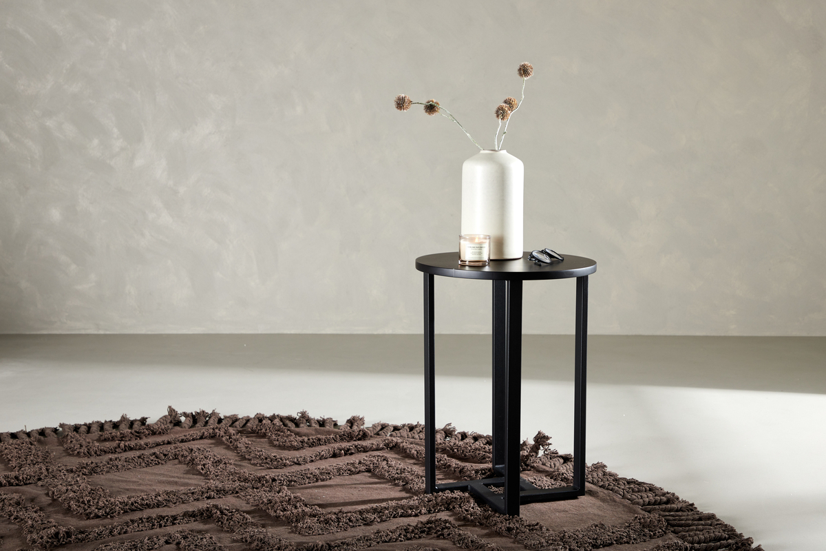 Sofabord 'Livia' Rundt 40cm - Sort