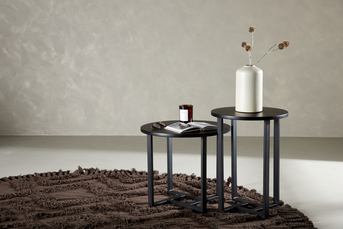 Sofabord 'Livia' Rundt 50cm - Sort