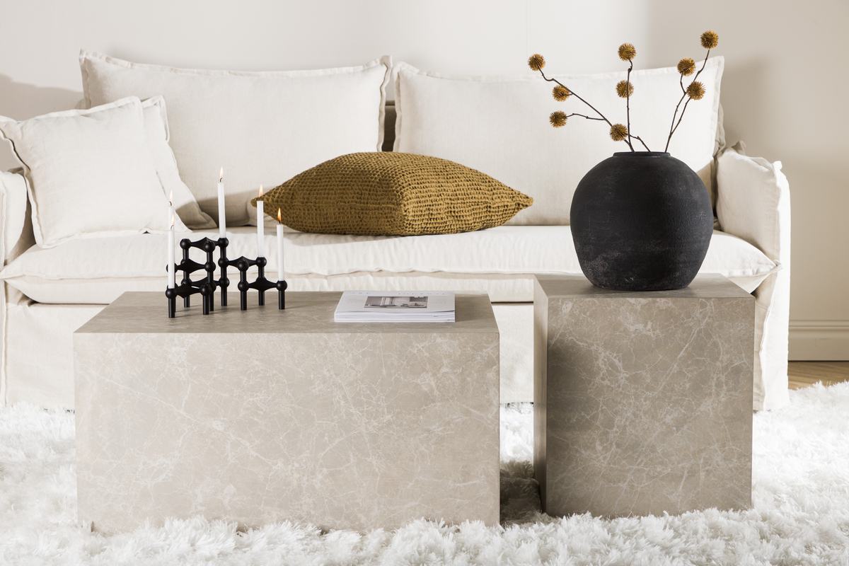 Sofabord 'Ydre' 40x40 - Beige
