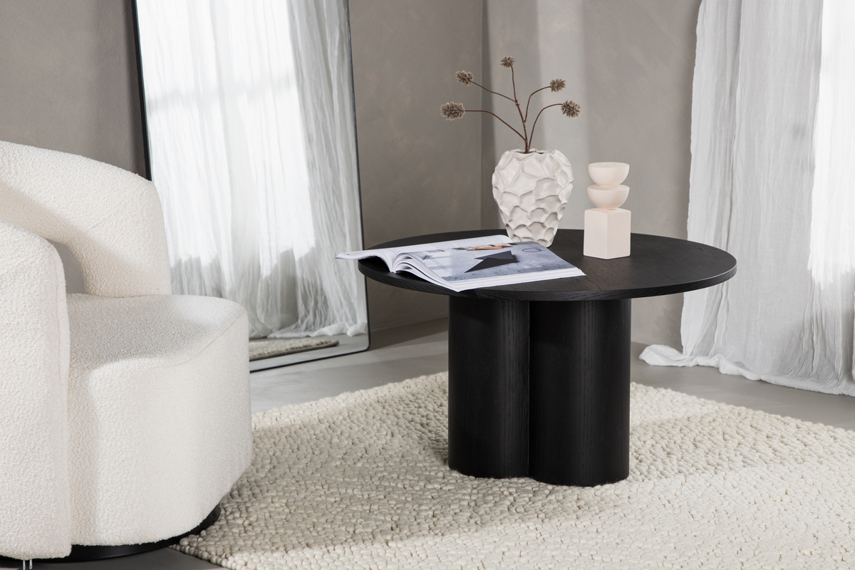Sofabord 'Orsa' Rund 80cm - Sort