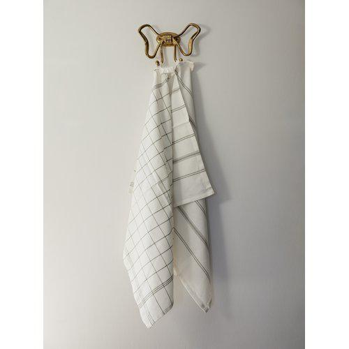 Køkkenhåndklæde 'Erin' 50x70 - Beige/Hvid