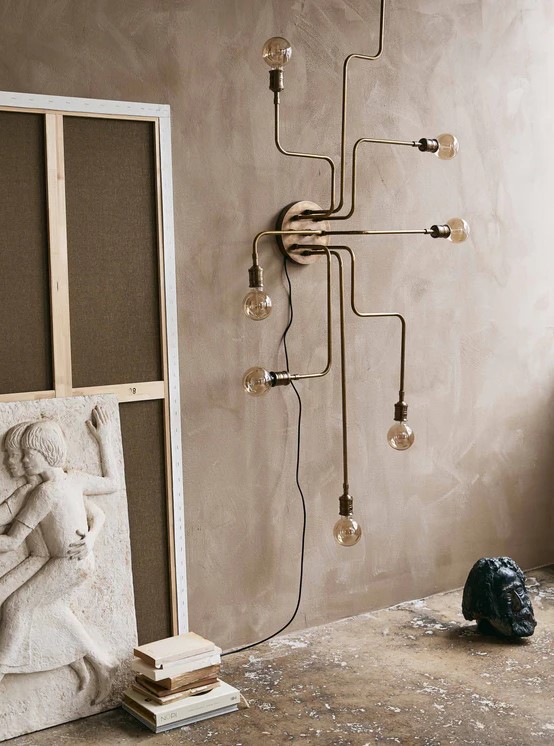 Loftlampe 'Devi' - Guld