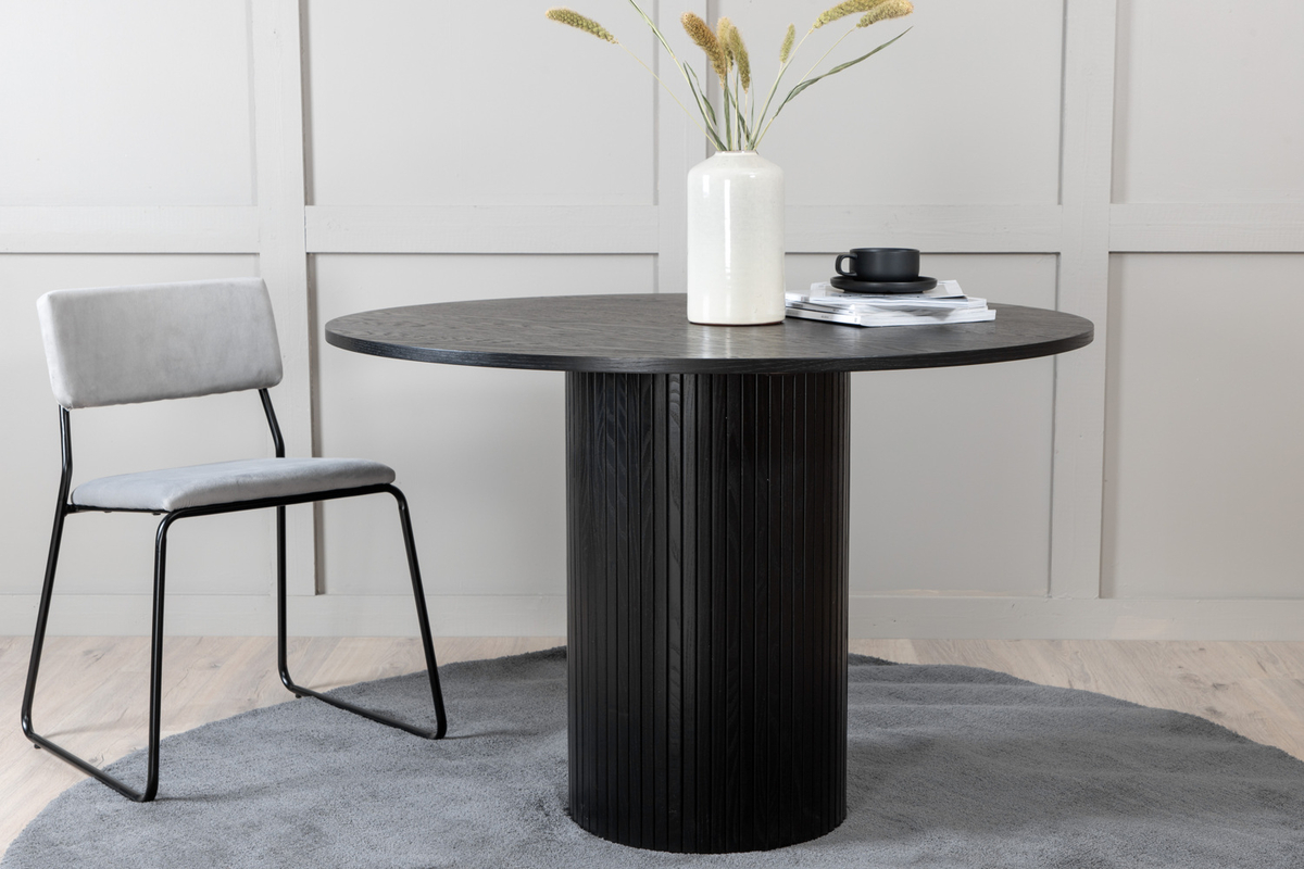 Spisebord 'Barkaby' Rundt 110cm - Sort