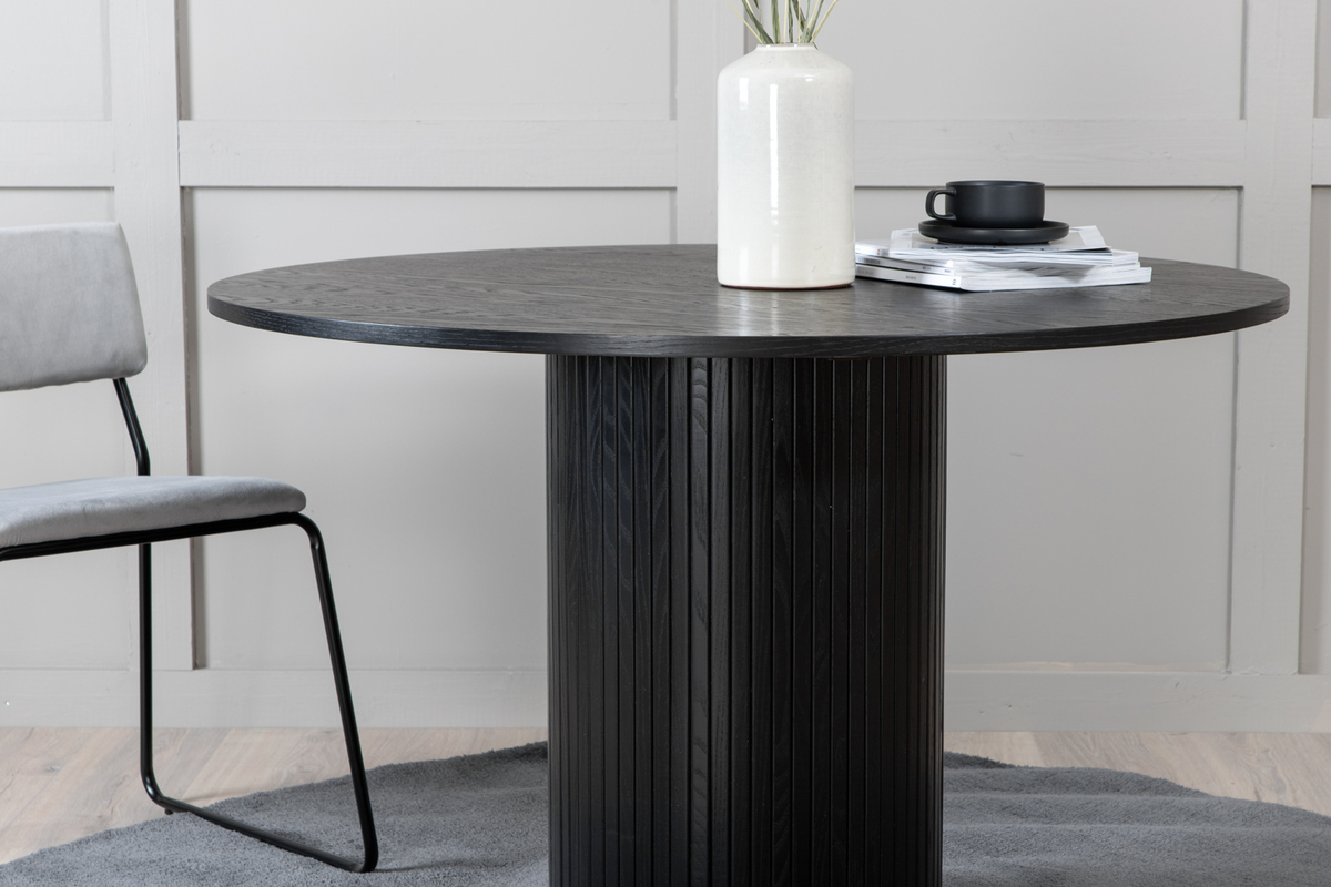 Spisebord 'Barkaby' Rundt 110cm - Sort