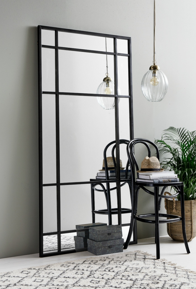 Spejl 'Spirit' 102x204cm - Sort