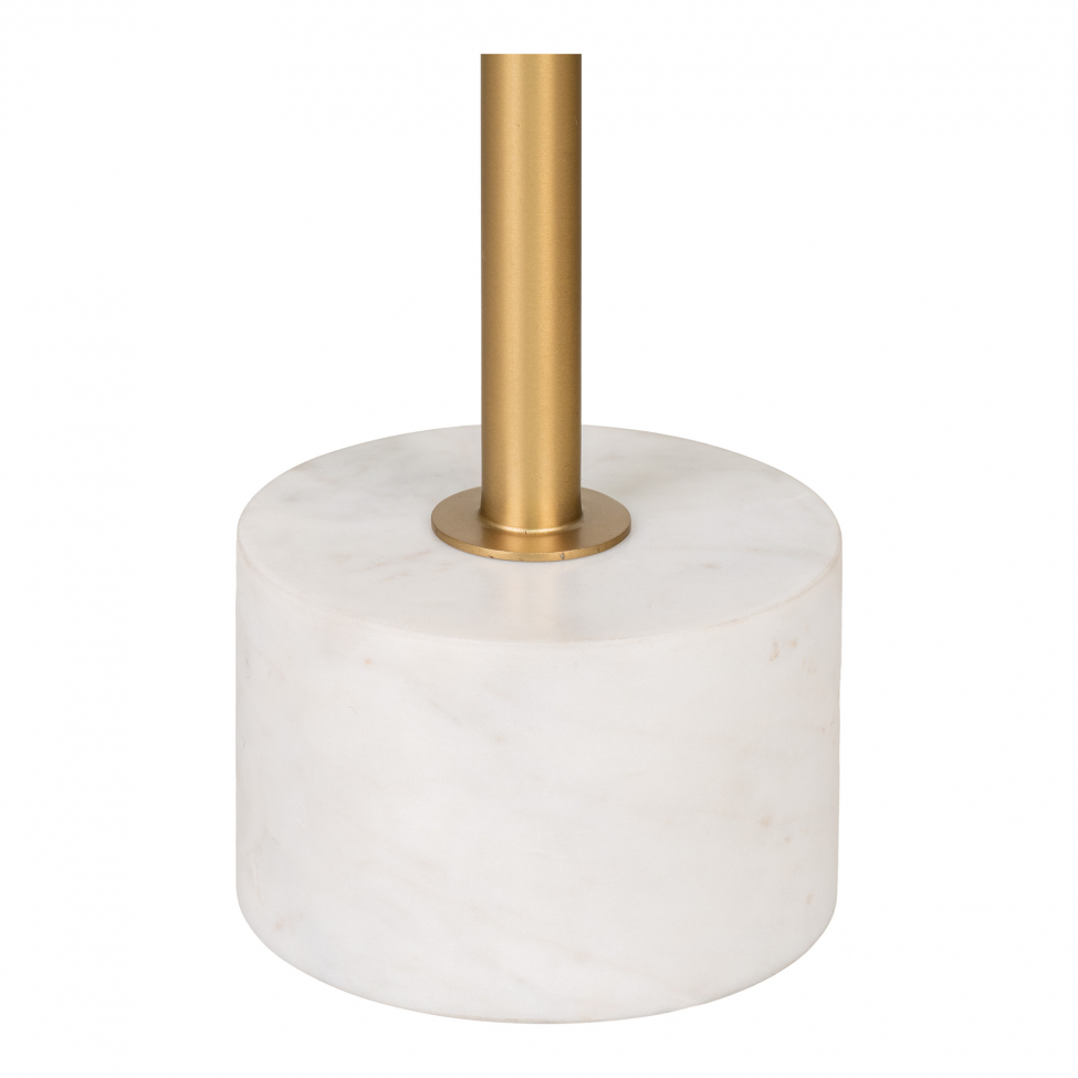 Sofabord 'Lecco' Rund 41cm - Marmor/Messing