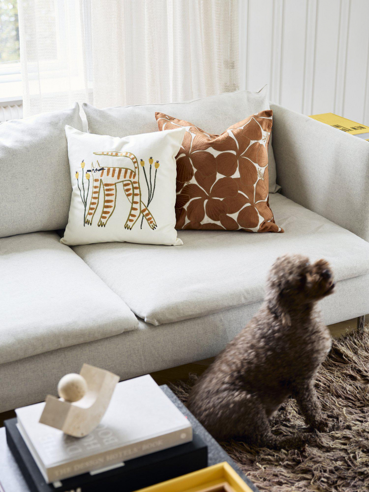 Pudebetræk 'Lilja' 45x45cm - Beige