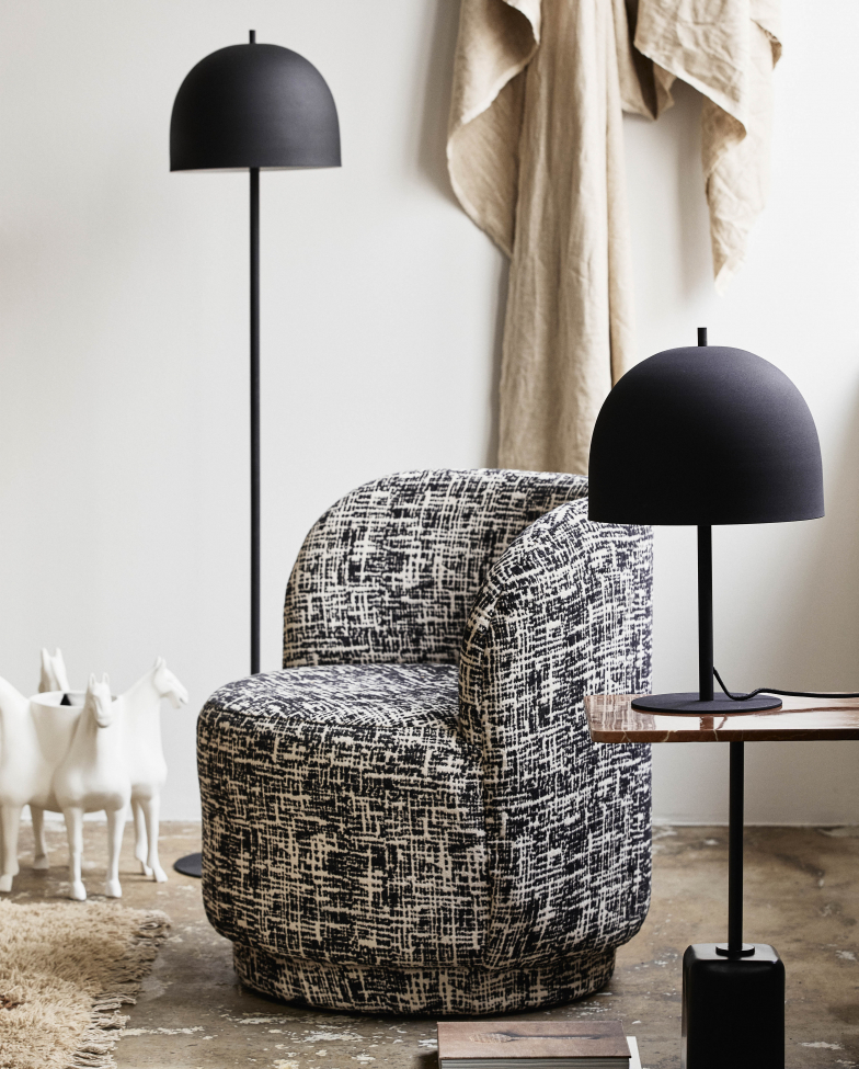 Bordlampe 'Glow' - Mat sort