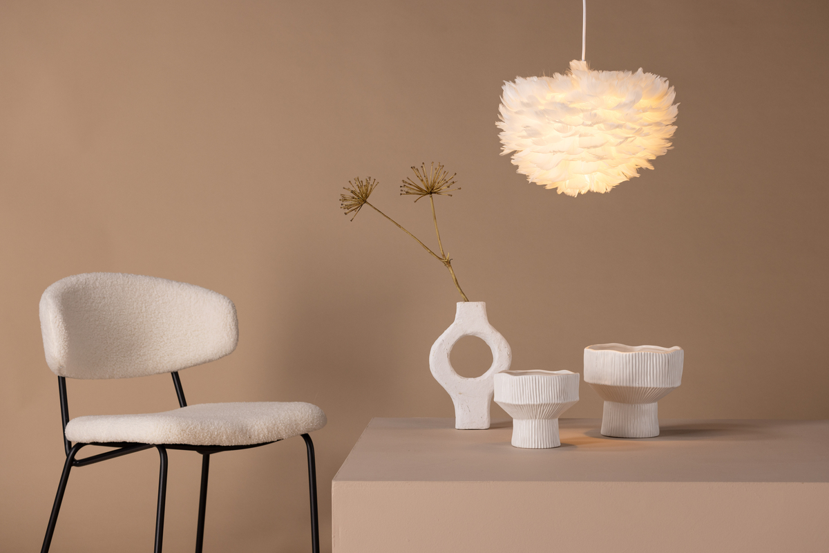 Loftlampe 35x35 'Lovisa' - Hvid