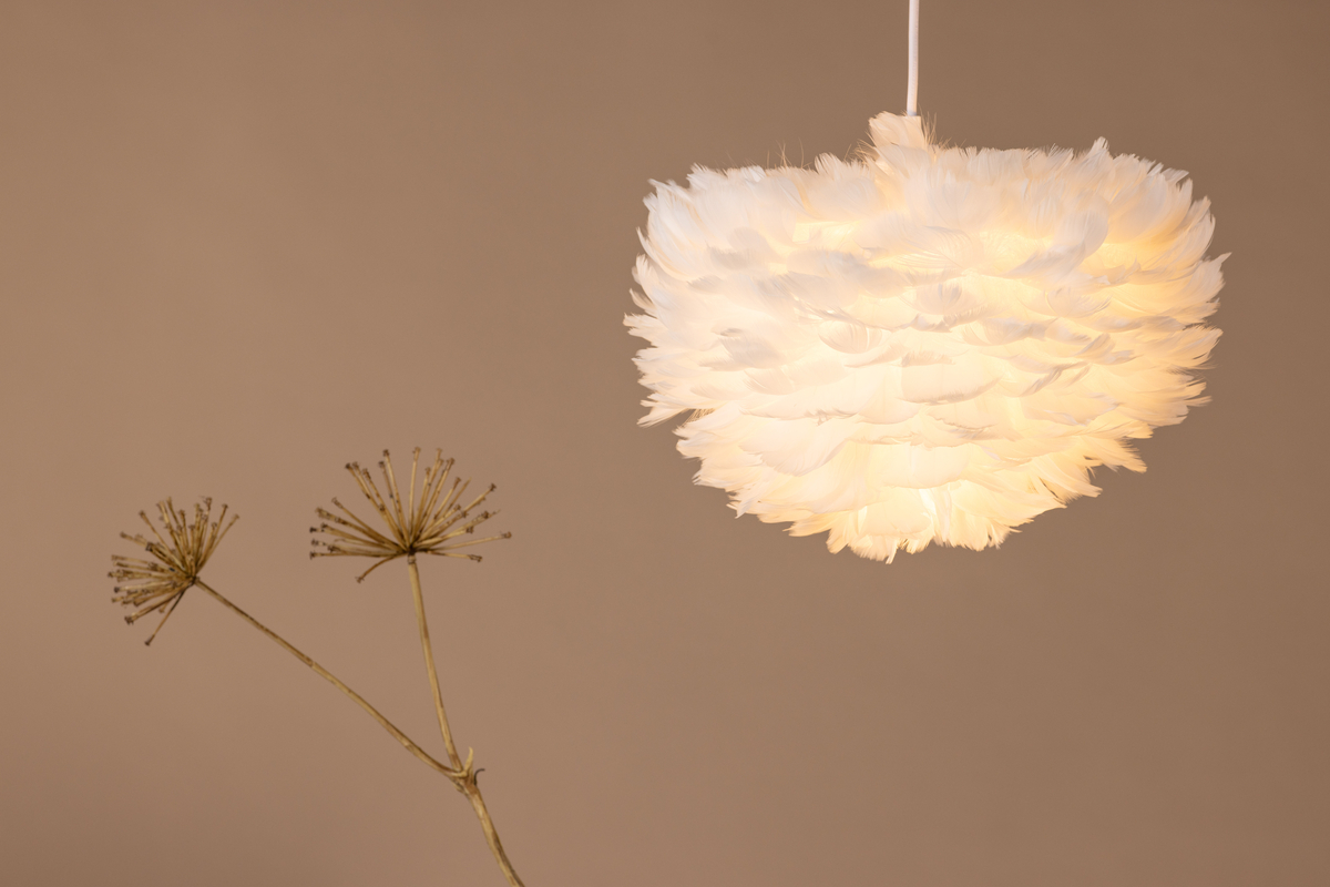 Loftlampe 35x35 'Lovisa' - Hvid