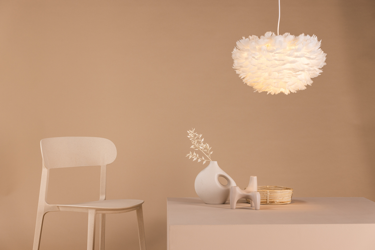 Loftlampe 45x45 'Lovisa' - Hvid