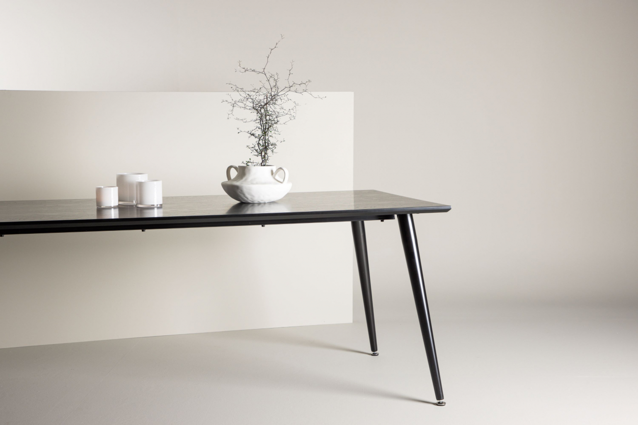 Spisebord 'Kristinehamn' 180x90cm - Sort