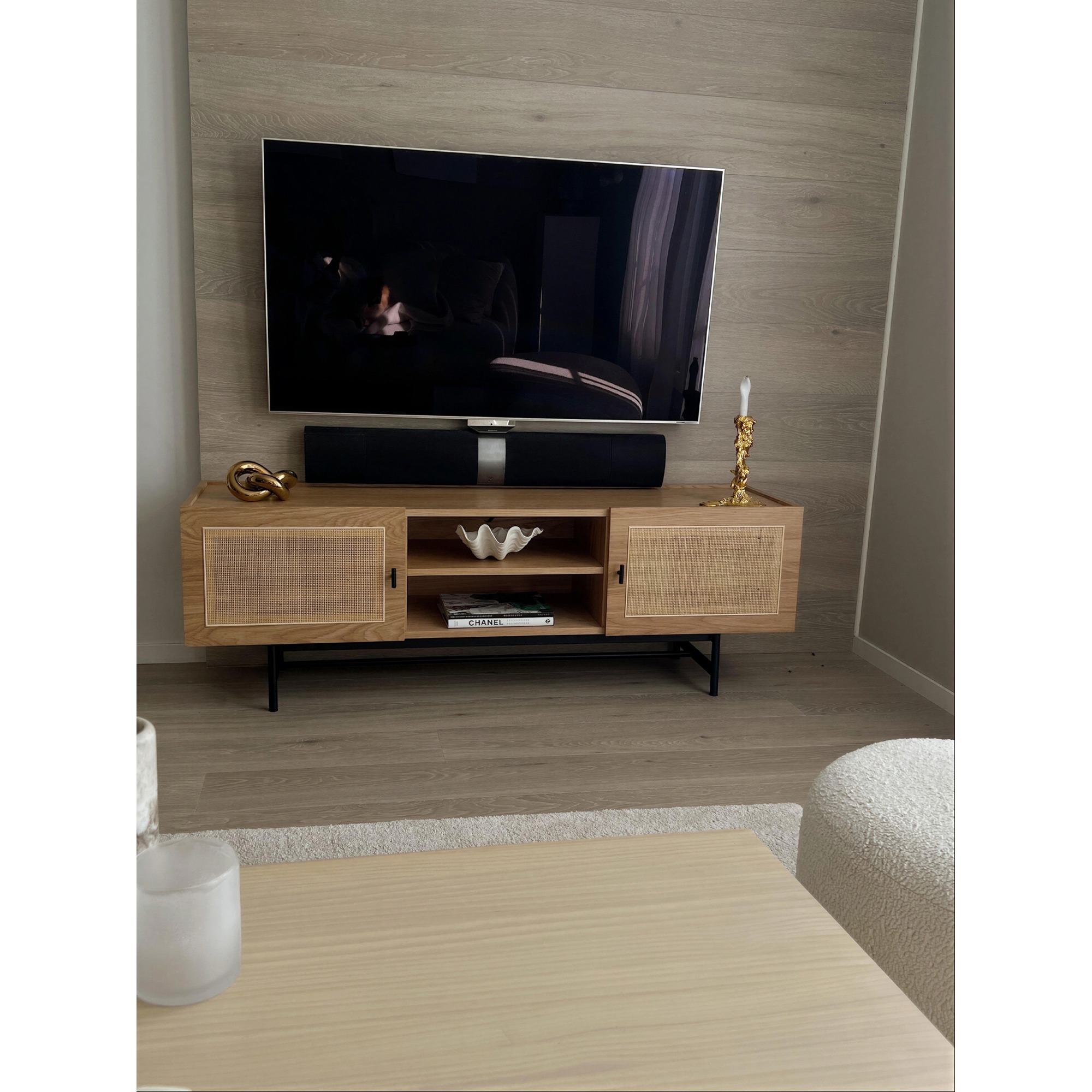 TV-b&aelig;nk 'Stil' - Natur/Sort