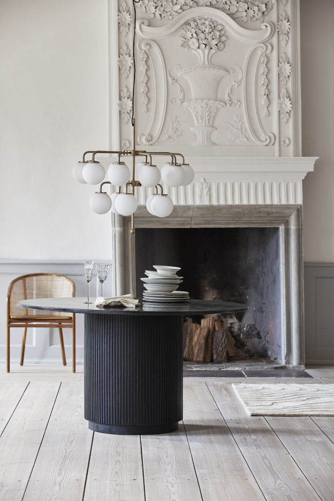 Loftlampe 'Paloma' - Hvid/Messing