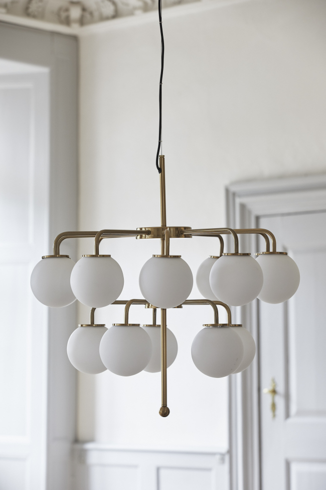 Loftlampe 'Paloma' - Hvid/Messing