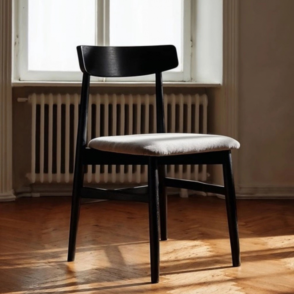 Stol 'Ystad' - Sort/grå