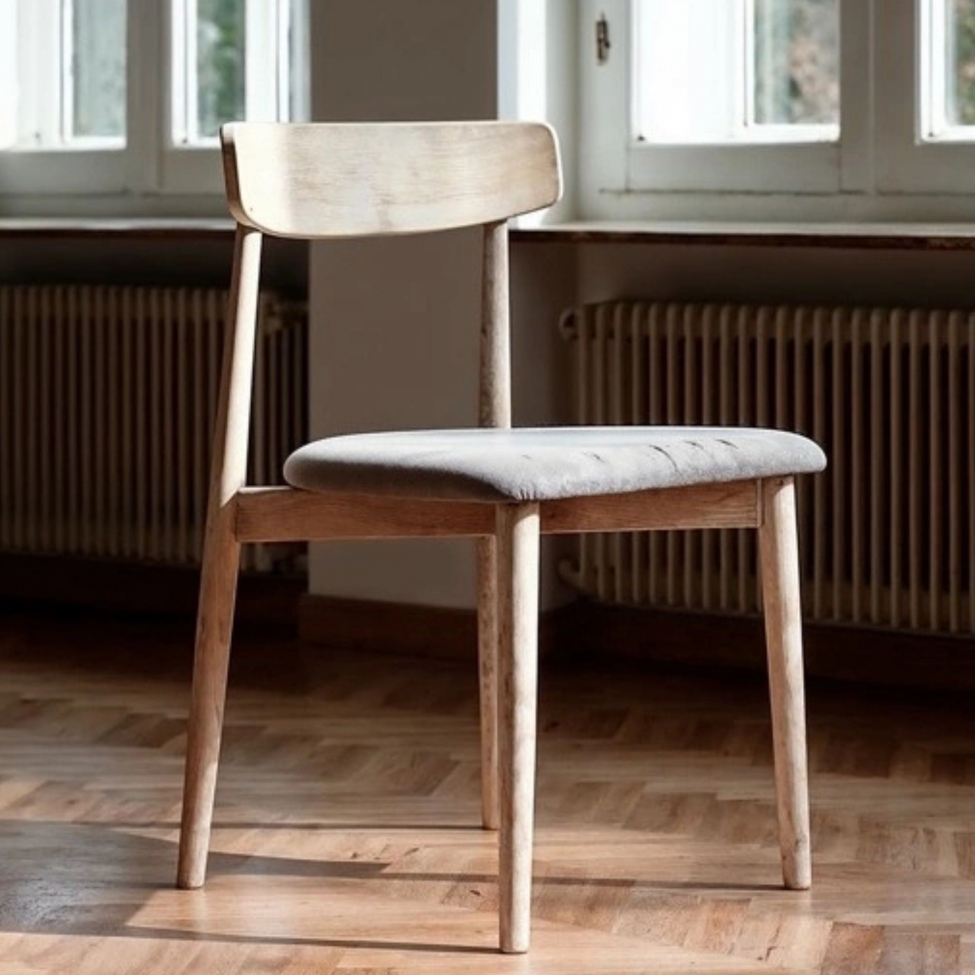 Stol 'Ystad' - Hvid eg/grå