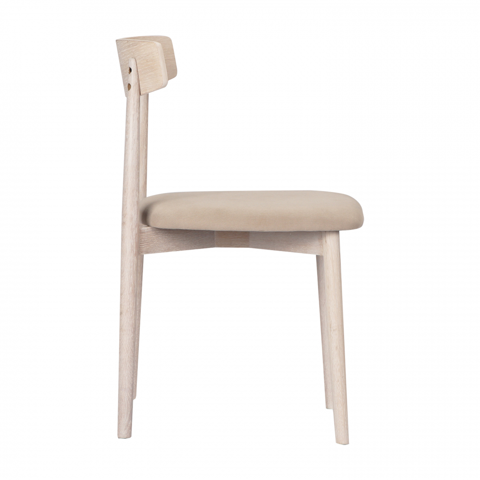 Stol 'Ystad' - Hvid eg/beige
