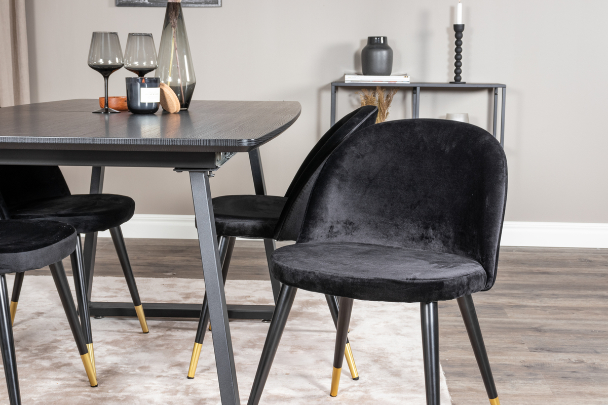 Stol 'Elverum' - Sort/Messing