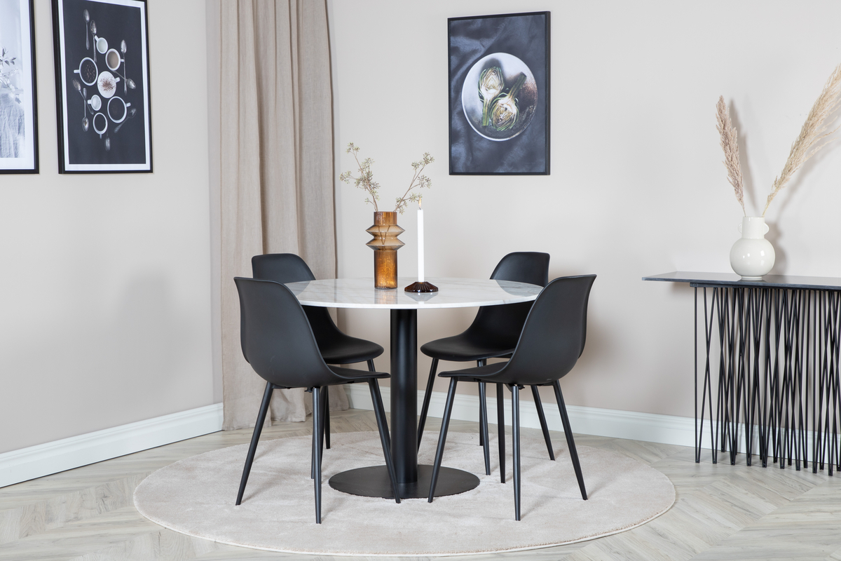 Matbord 'Ebba' Rund 106cm - Hvid