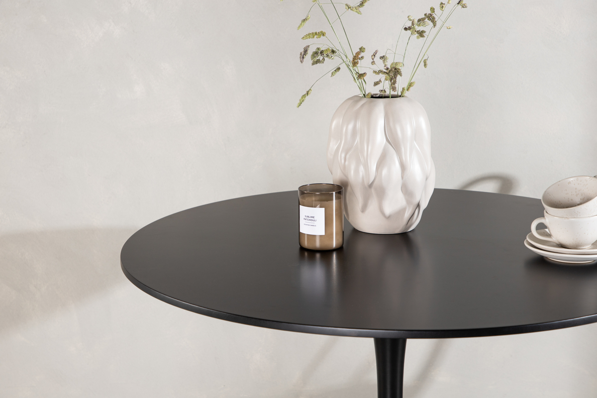 Spisebord 'Greta' Rundt 100cm - Sort