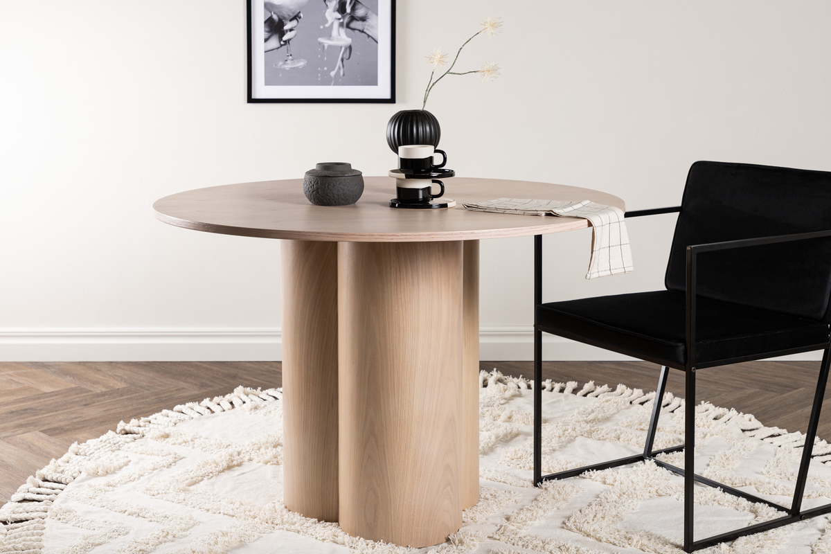 Spisebord 'Orsa' Rundt 110cm - Hvidpudset
