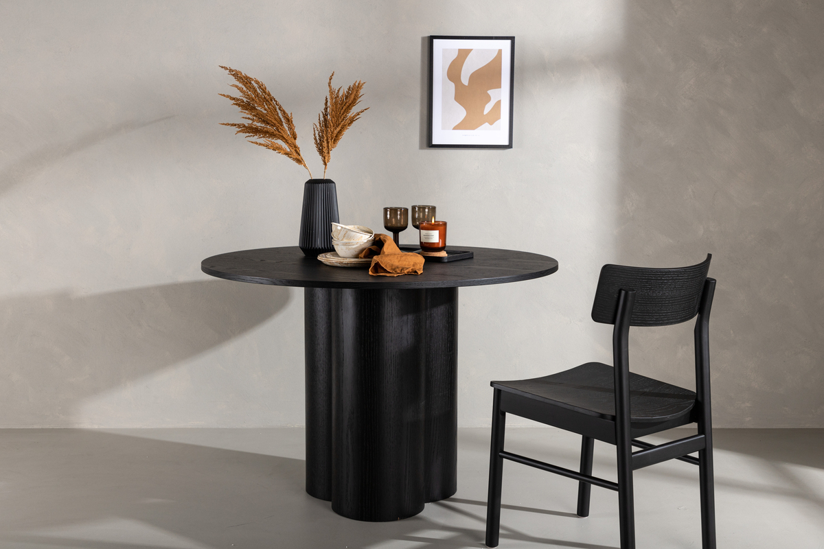 Spisebord 'Orsa' Rundt 110cm - Sort