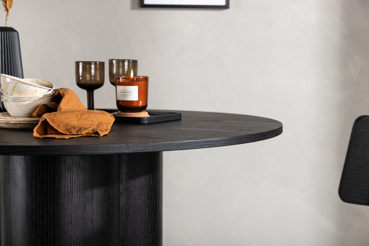 Spisebord 'Orsa' Rundt 110cm - Sort