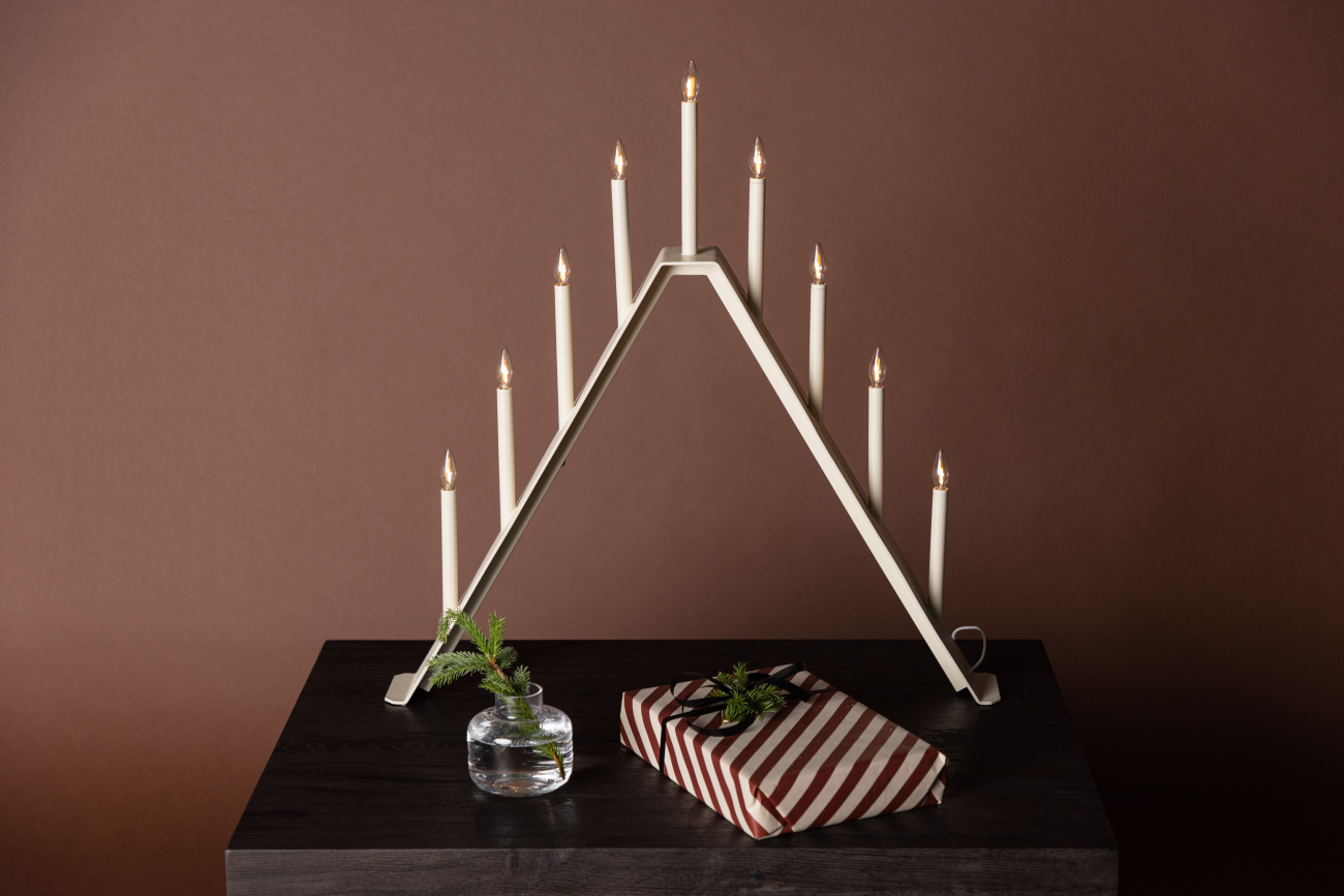 Adventsljusstake 'Mölndal' - Beige