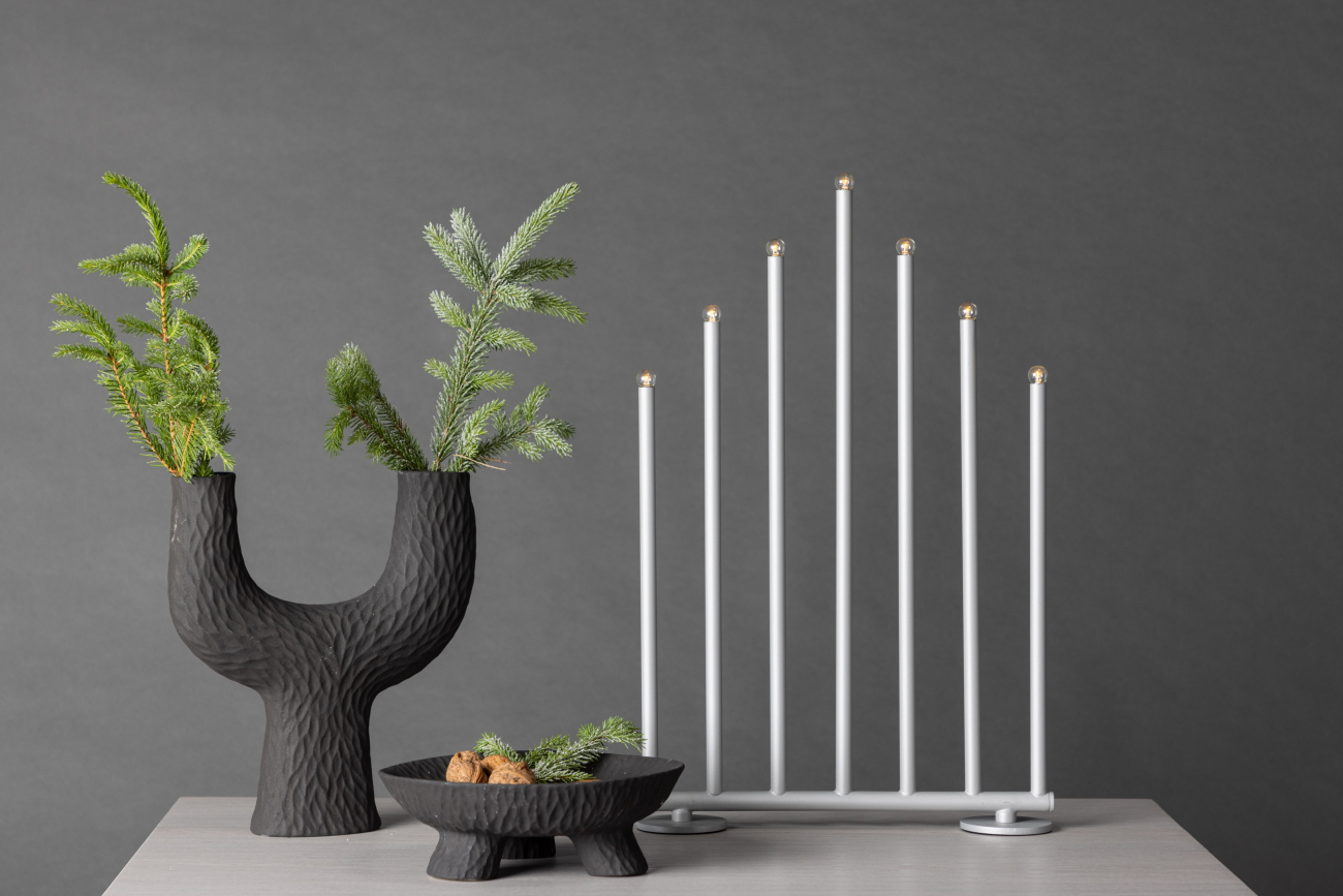 Adventsljusstake 'Åkinge' - Sølv