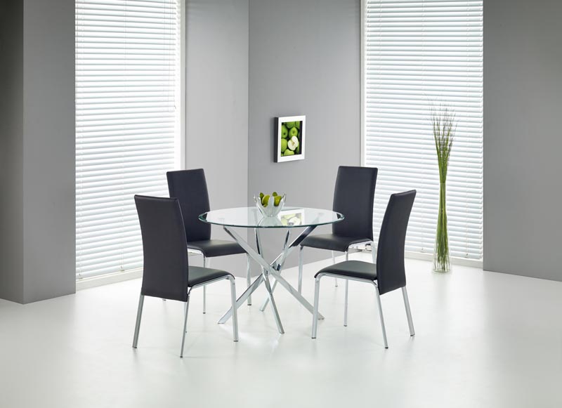 Spisebord 'Dania' Rund 100cm - Sølv
