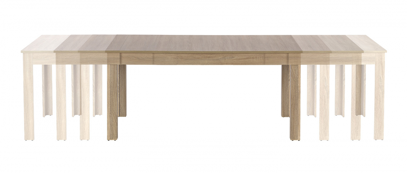 Spisebord 'Seweryn' 160-300x90cm - Natur