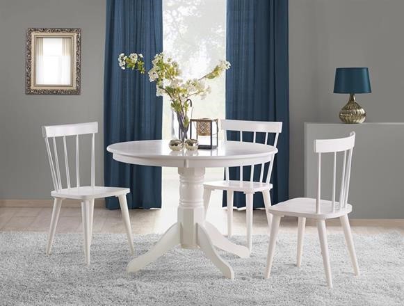 Spisebord 'Visby' Rundt 106cm - Hvid