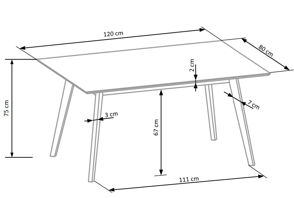 Spisegruppe 'Cordoba' 120cm - Natur