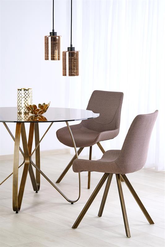 Spisebord 'Levanzo' Rundt 120cm - Brun/Antik