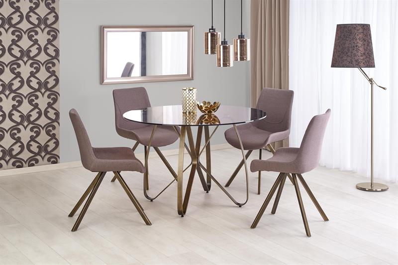 Spisebord 'Levanzo' Rundt 120cm - Brun/Antik