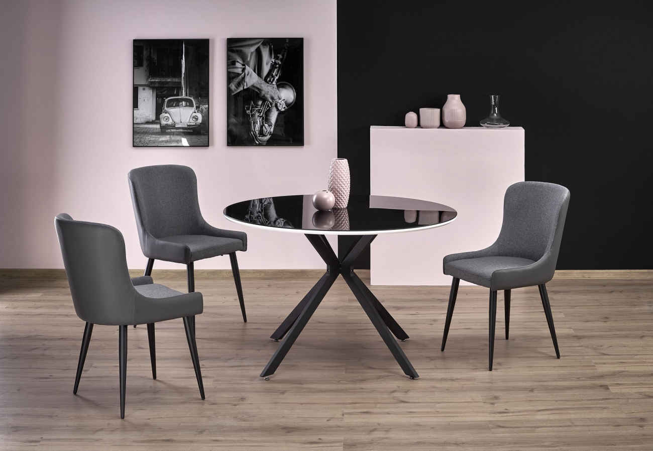 Spisebord 'Sestao' Rundt 120cm - Sort