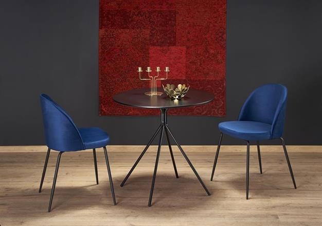 Spisebord 'Fondi' Rundt 80cm - Sort