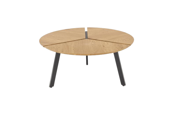 Sofabord 'Berga' Rundt 86cm - Natur/Sort