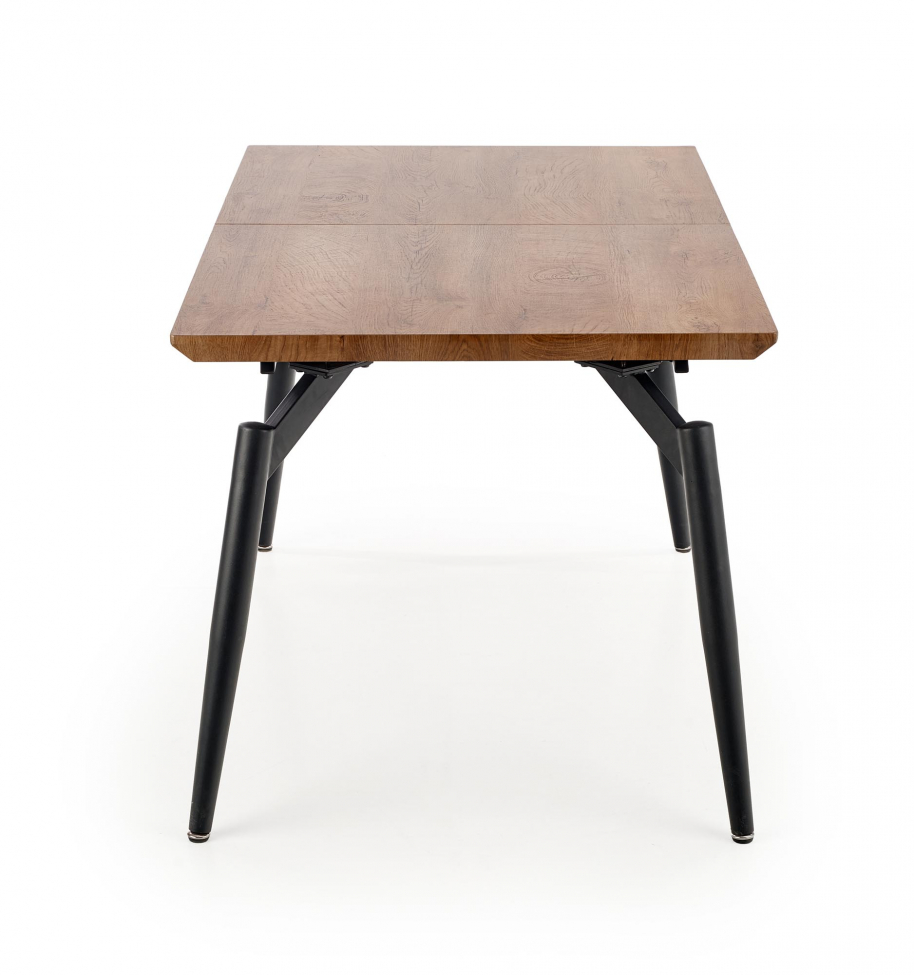 Spisebord 'Cambell' 140-180x80cm - Eg/Sort