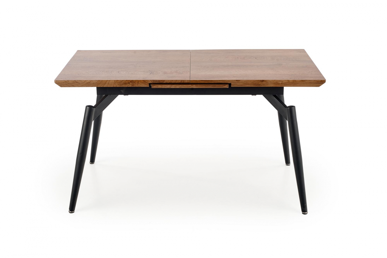 Spisebord 'Cambell' 140-180x80cm - Eg/Sort