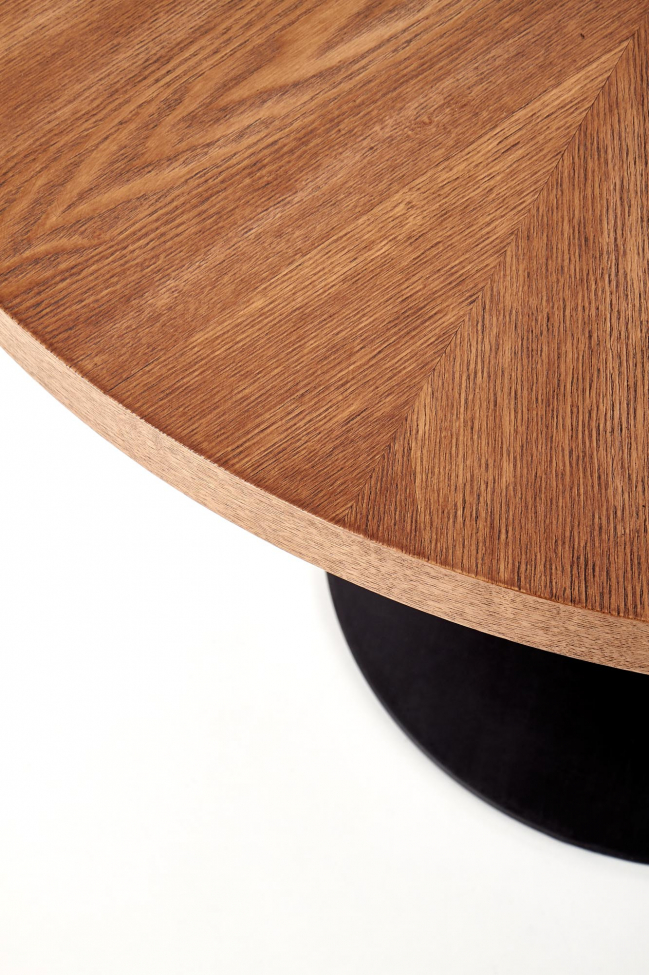 Spisebord 'Carmelo' Rundt 110cm - Træ/Sort 
