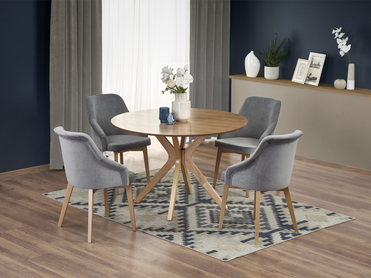 Spisebord 'Nicolas' Rundt 120cm - Natur