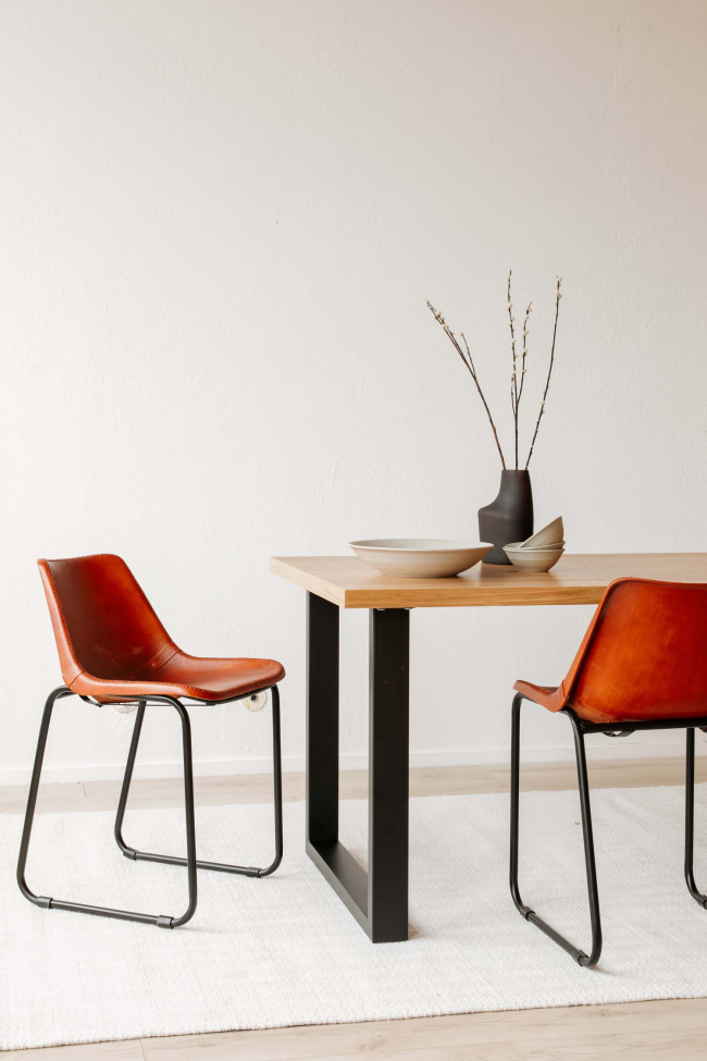 Spisebord 'Radus' 140x85cm - Eg/Sort 